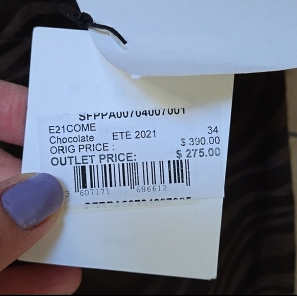 NWT SANDRO Come High Waisted Jacquard Pants size 34 - Picture 6 of 10